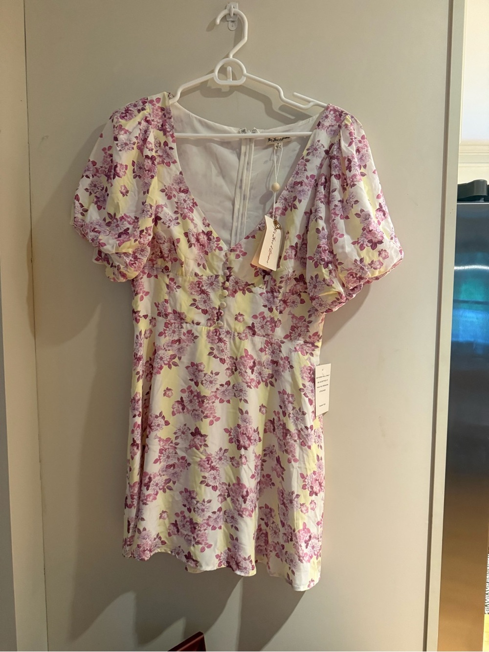 For Love And Lemons Pink Floral Mini Dress